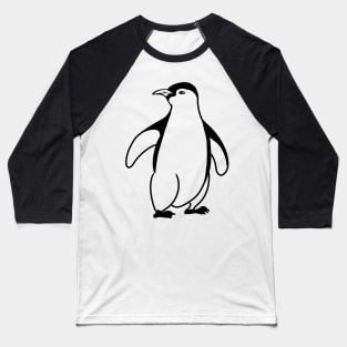 Stick figure Penguin Baseball T-Shirt